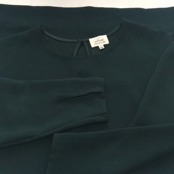 NWOT Aritzia Wilfred Shift Green Long Sleeve Mini Dress Size 4 - Picture 9 of 16